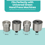 Magnetic Clasp with Prongs Die Set for Green Machine Hand Press