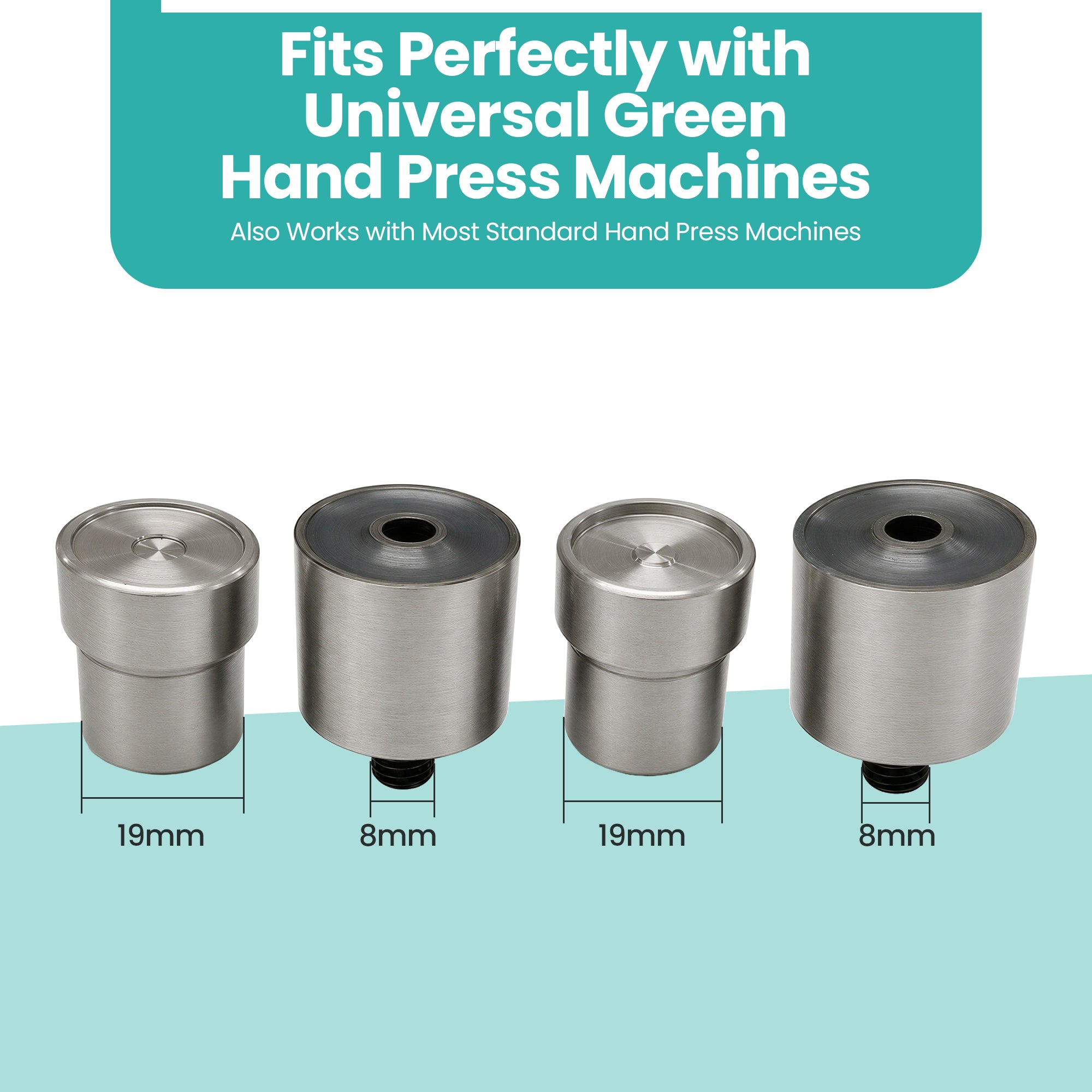 Magnetic Clasp with Prongs Die Set for Green Machine Hand Press