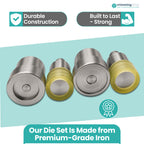Magnetic Clasps Rivets Die Set for Green Machine Hand Press