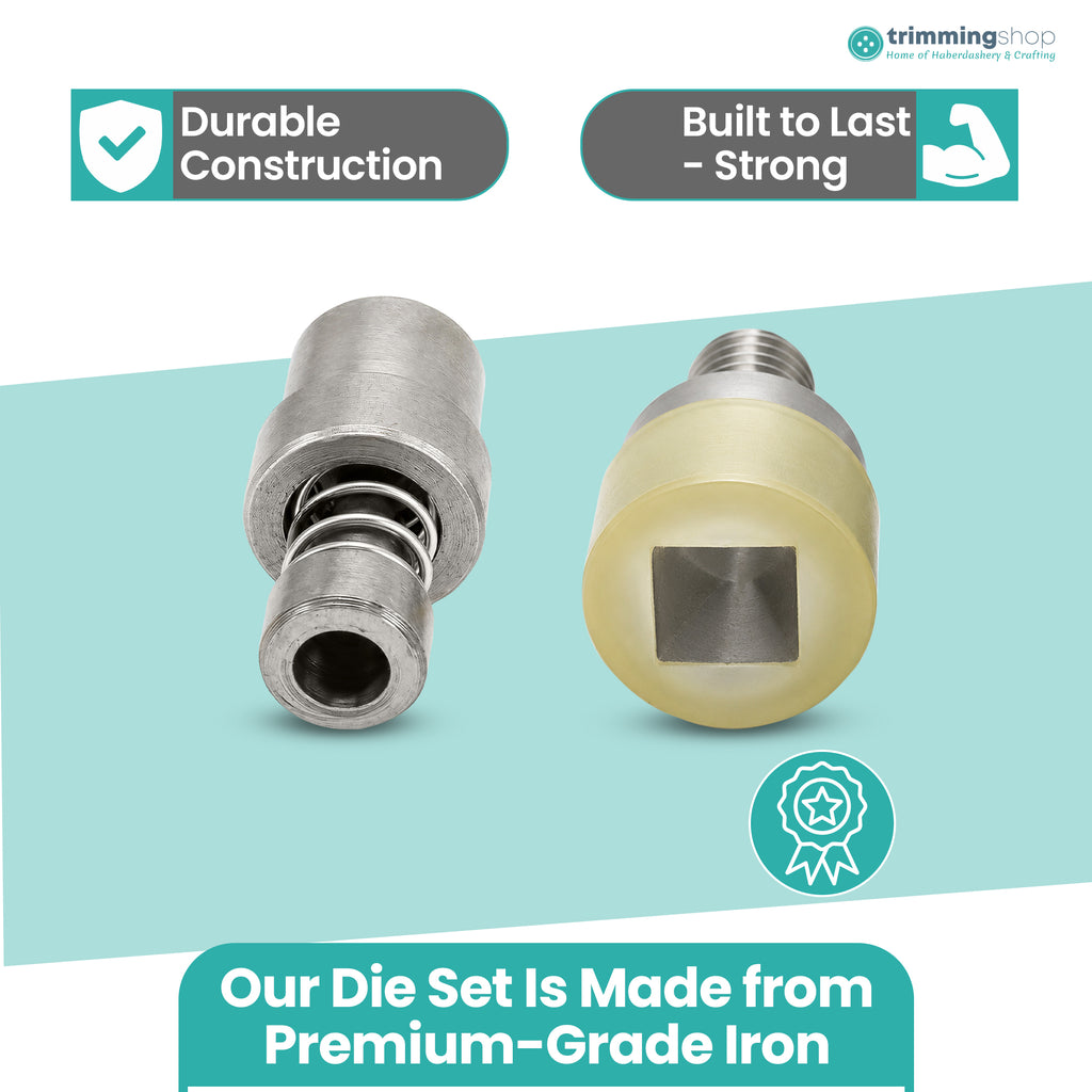 Low-Cone Pyramid Studs Die Set for Green Machine Hand Press