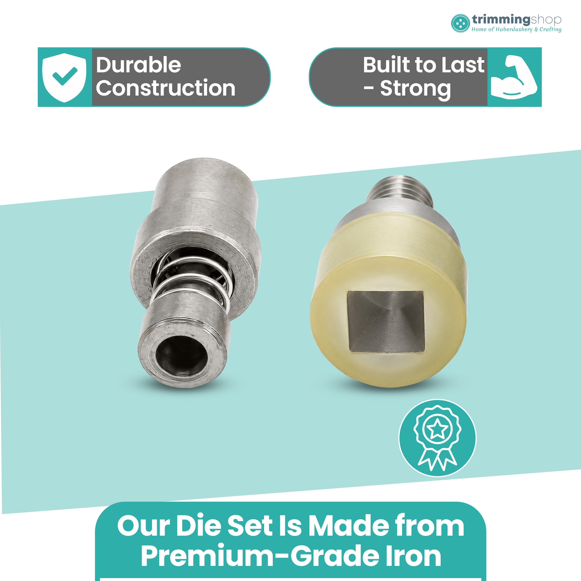Low-Cone Pyramid Studs Die Set for Green Machine Hand Press