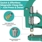 Magnetic Clasps Rivets Die Set for Green Machine Hand Press