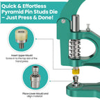 Low-Cone Pyramid Studs Die Set for Green Machine Hand Press