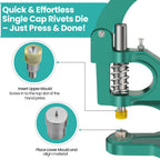Single Cap Tubular Rivets Setting Die Set for Green Machine Hand Press
