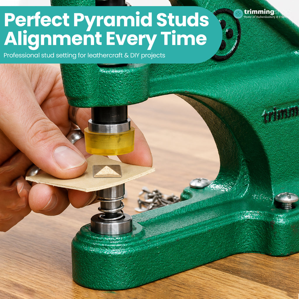 Low-Cone Pyramid Studs Die Set for Green Machine Hand Press