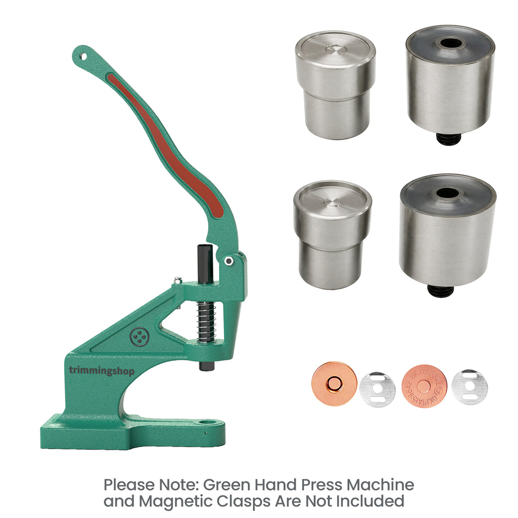 Magnetic Clasp with Prongs Die Set for Green Machine Hand Press