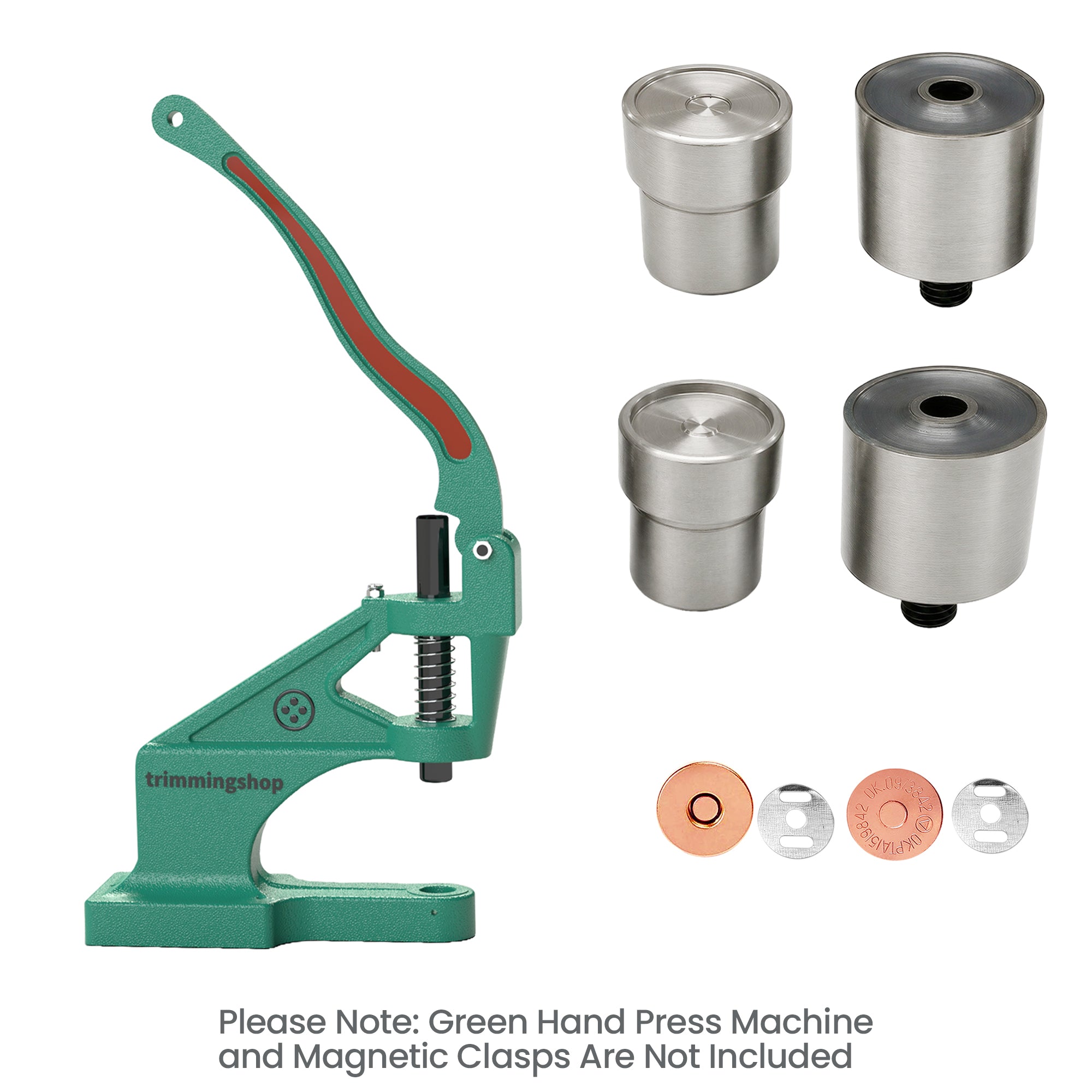 Magnetic Clasp with Prongs Die Set for Green Machine Hand Press