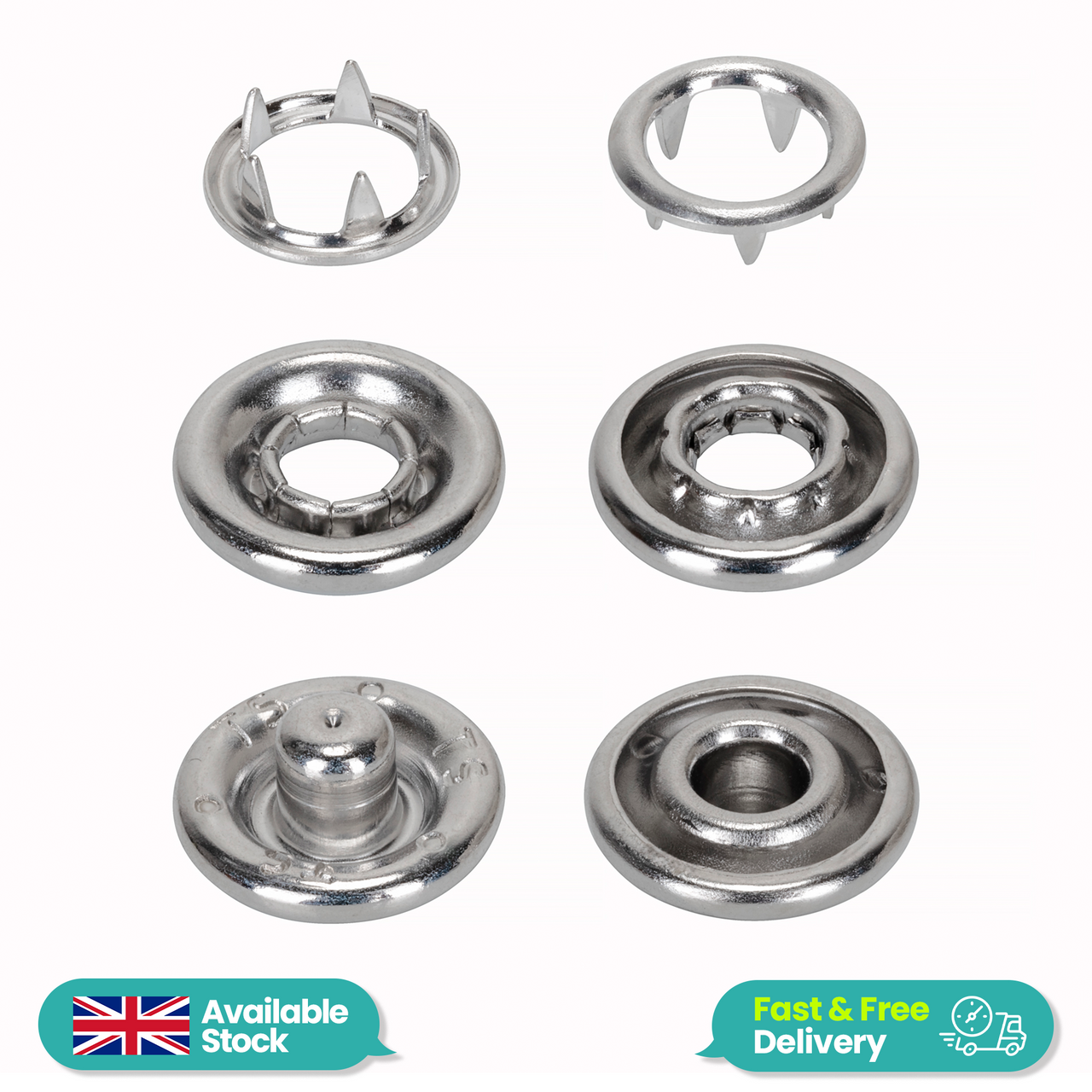 Nickel-Free Brass Snap Poppers