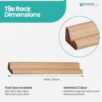 Large Rounded Wooden Tiles Racks Holders For Numbers and Word Games - 36cm