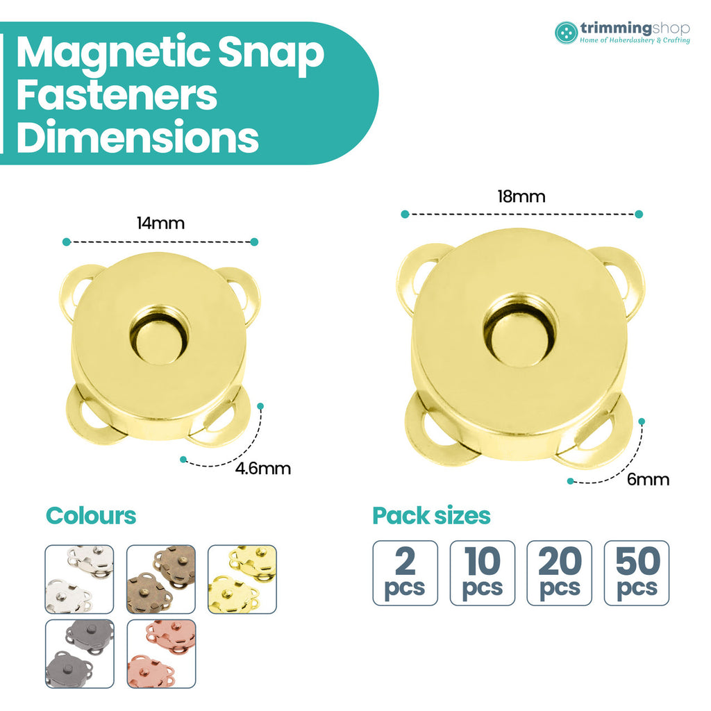 Sew-on Magnetic Snap Fastener Metal Clasps