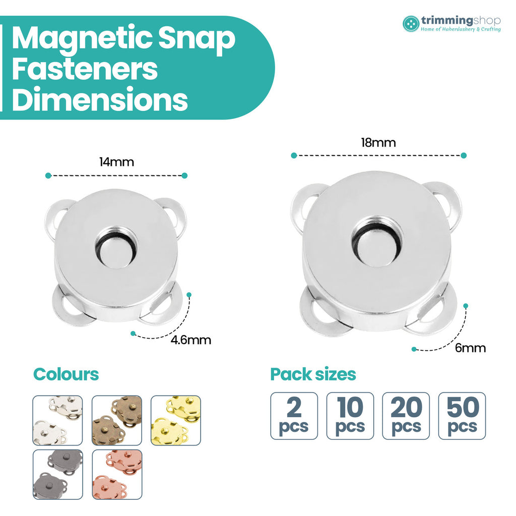 Sew-on Magnetic Snap Fastener Metal Clasps