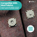 Sew-on Magnetic Snap Fastener Metal Clasps