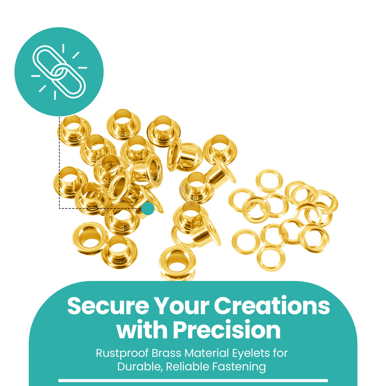 Long Barrell Eyelets - (100 Sets)