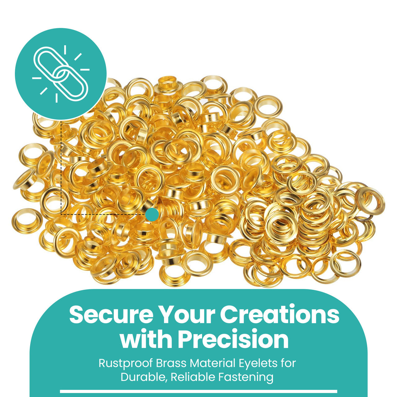 Brass Eyelets with Washers (pack of 50)