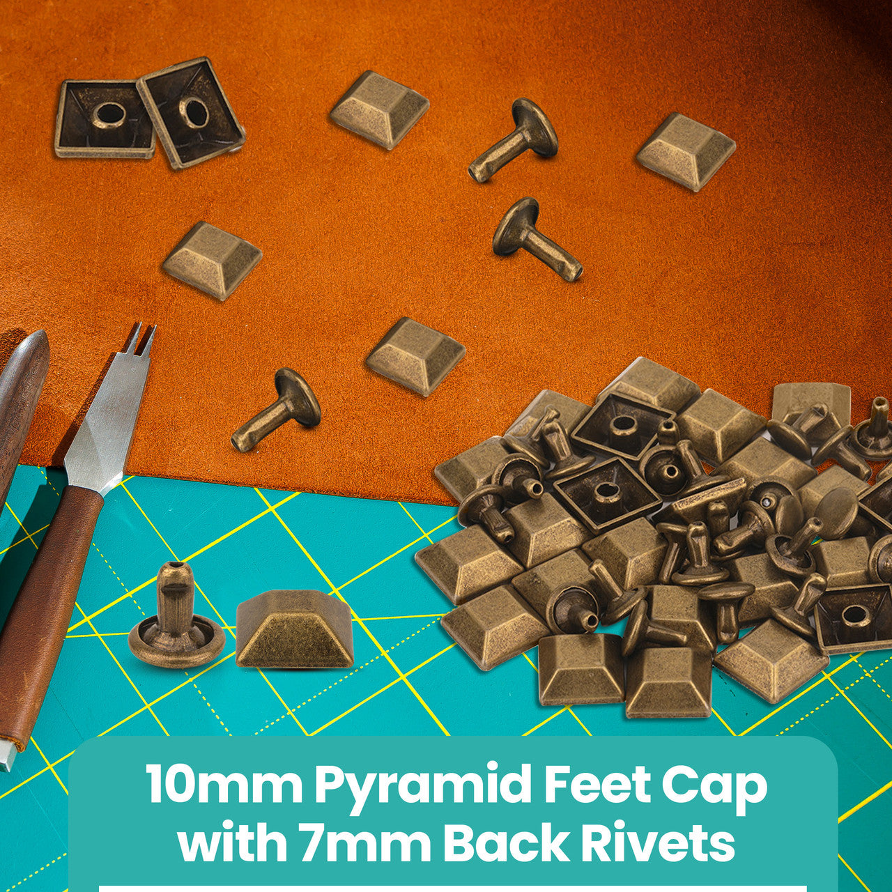 Pyramid Bag Feet Rivets – Decorative Metal Studs