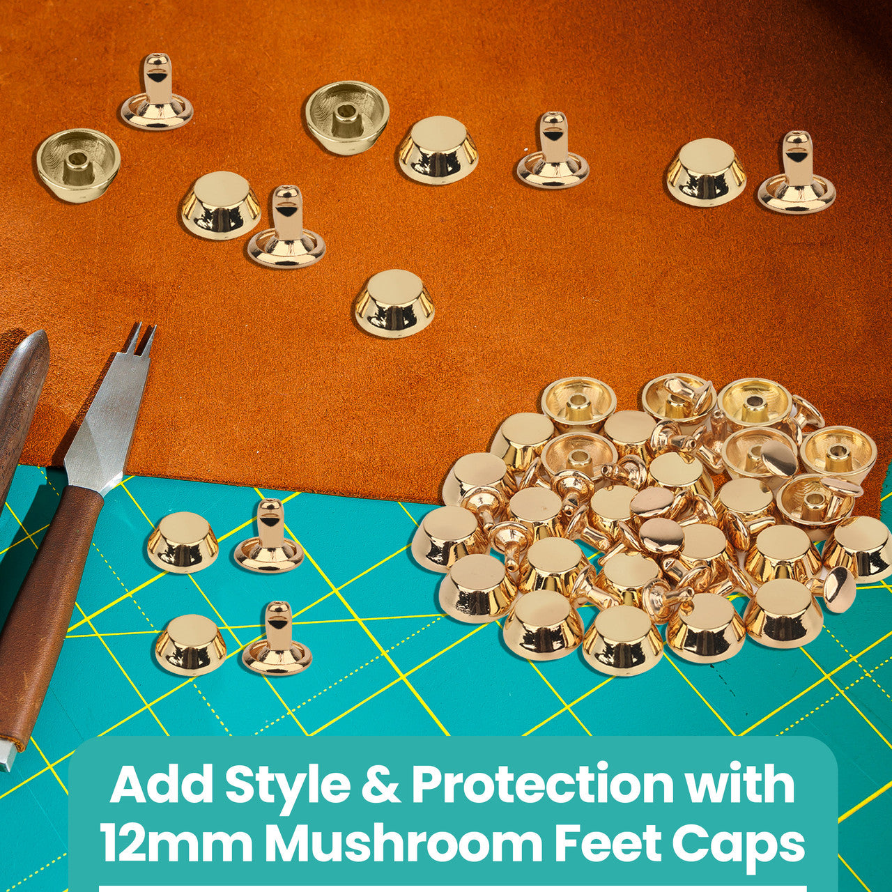12mm / 14mm Bag Feet Mushroom Rivet