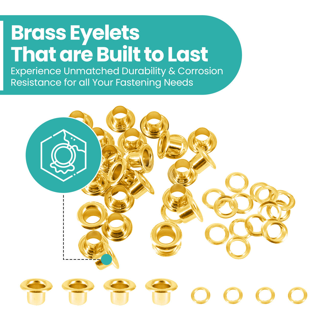 Long Barrell Eyelets - (100 Sets)