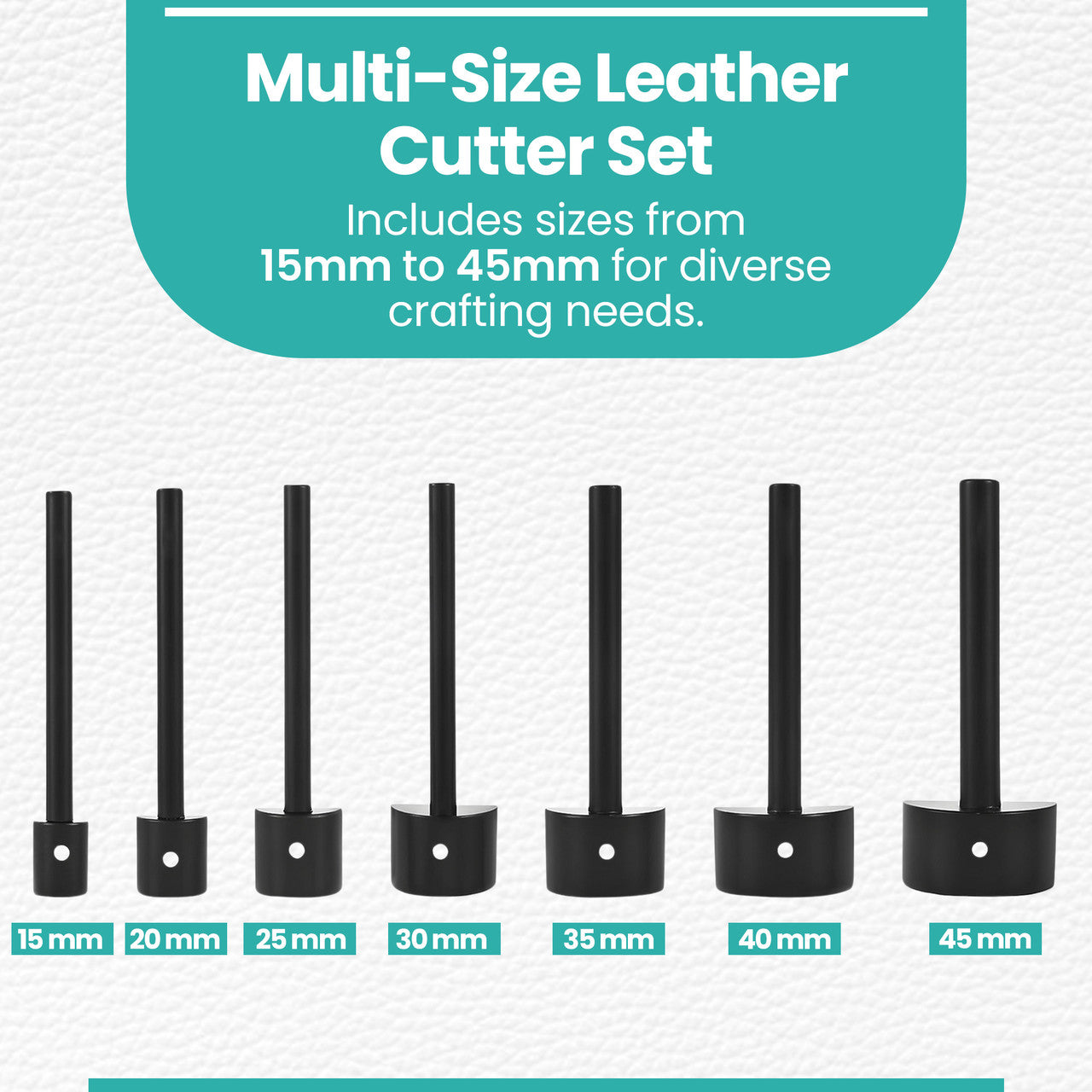 Half-Round Leather Punch Tool (15mm - 45mm)