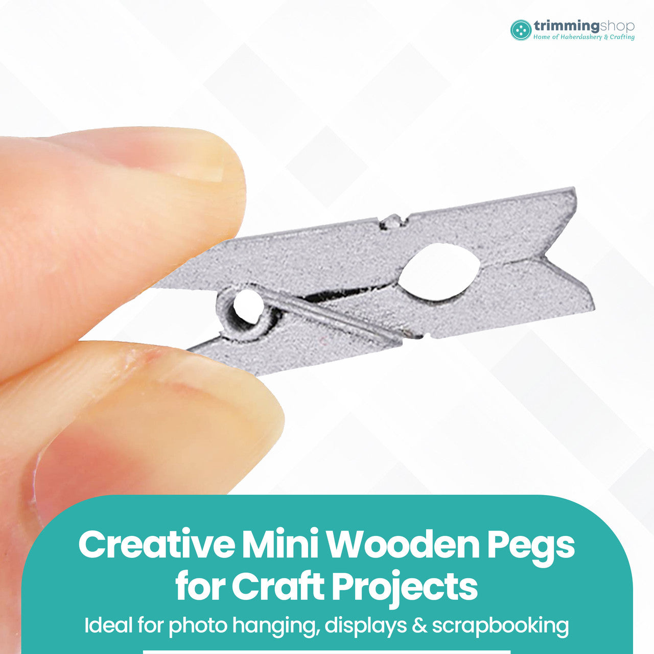 Mini Craft Wooden Pegs - (Pack of 50)