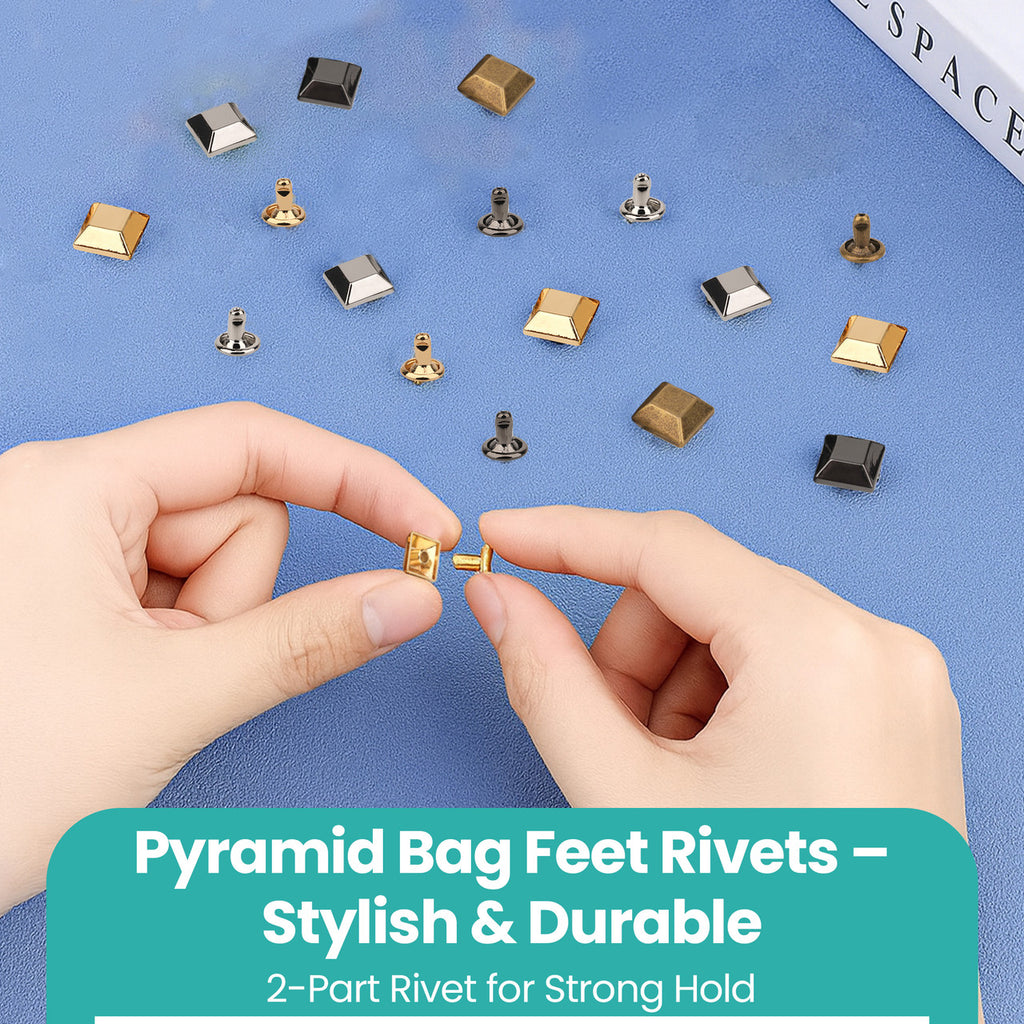 Pyramid Bag Feet Rivets – Decorative Metal Studs