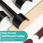 Half-Round Leather Punch Tool (15mm - 45mm)