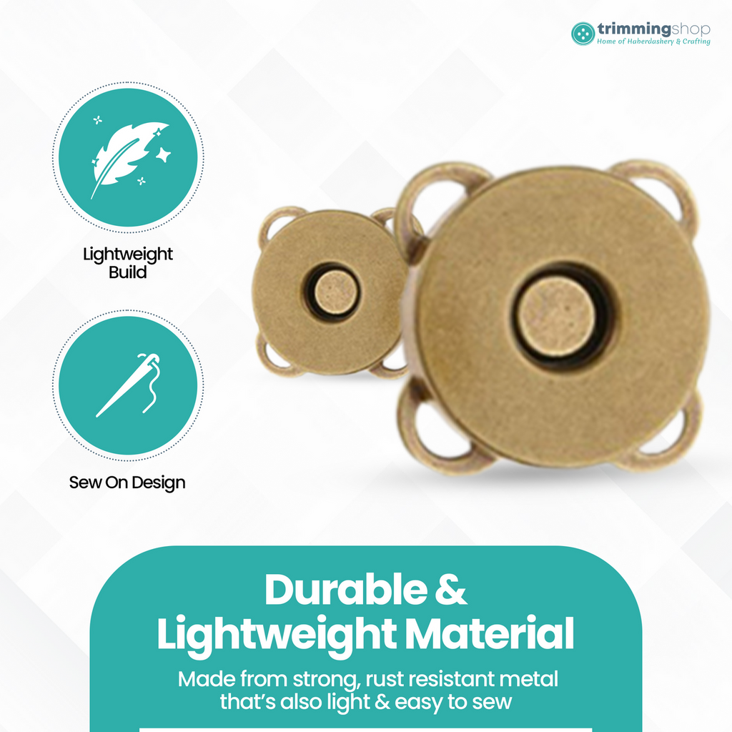 Sew-on Magnetic Snap Fastener Metal Clasps