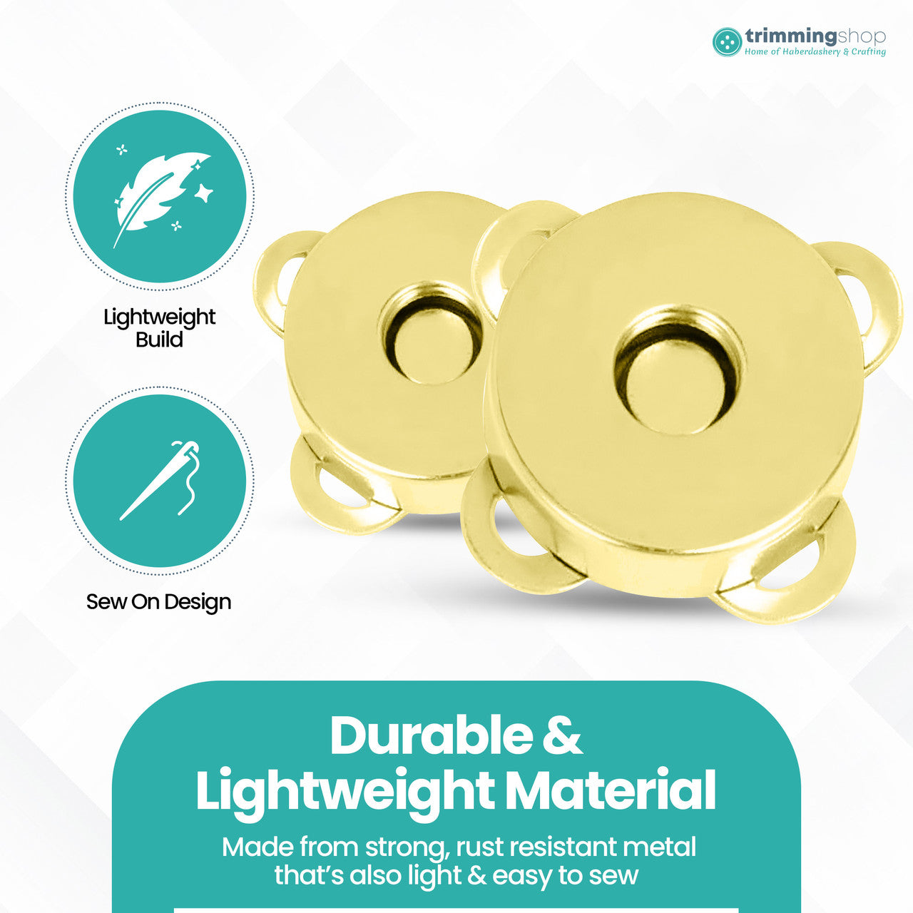 Sew-on Magnetic Snap Fastener Metal Clasps