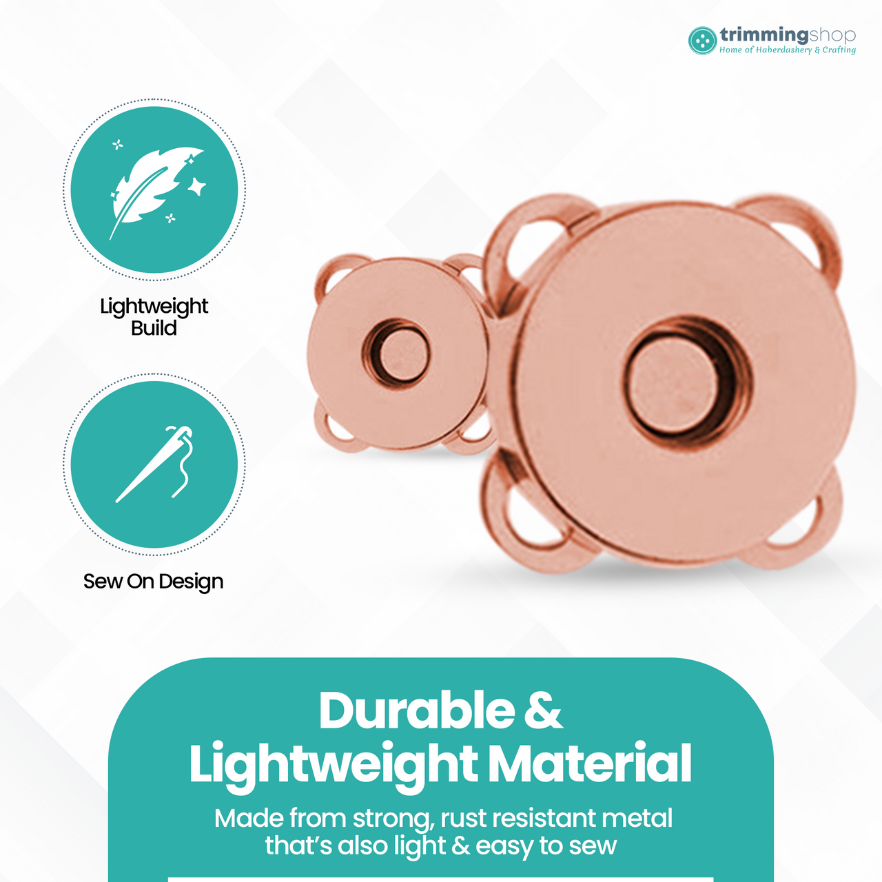 Sew-on Magnetic Snap Fastener Metal Clasps