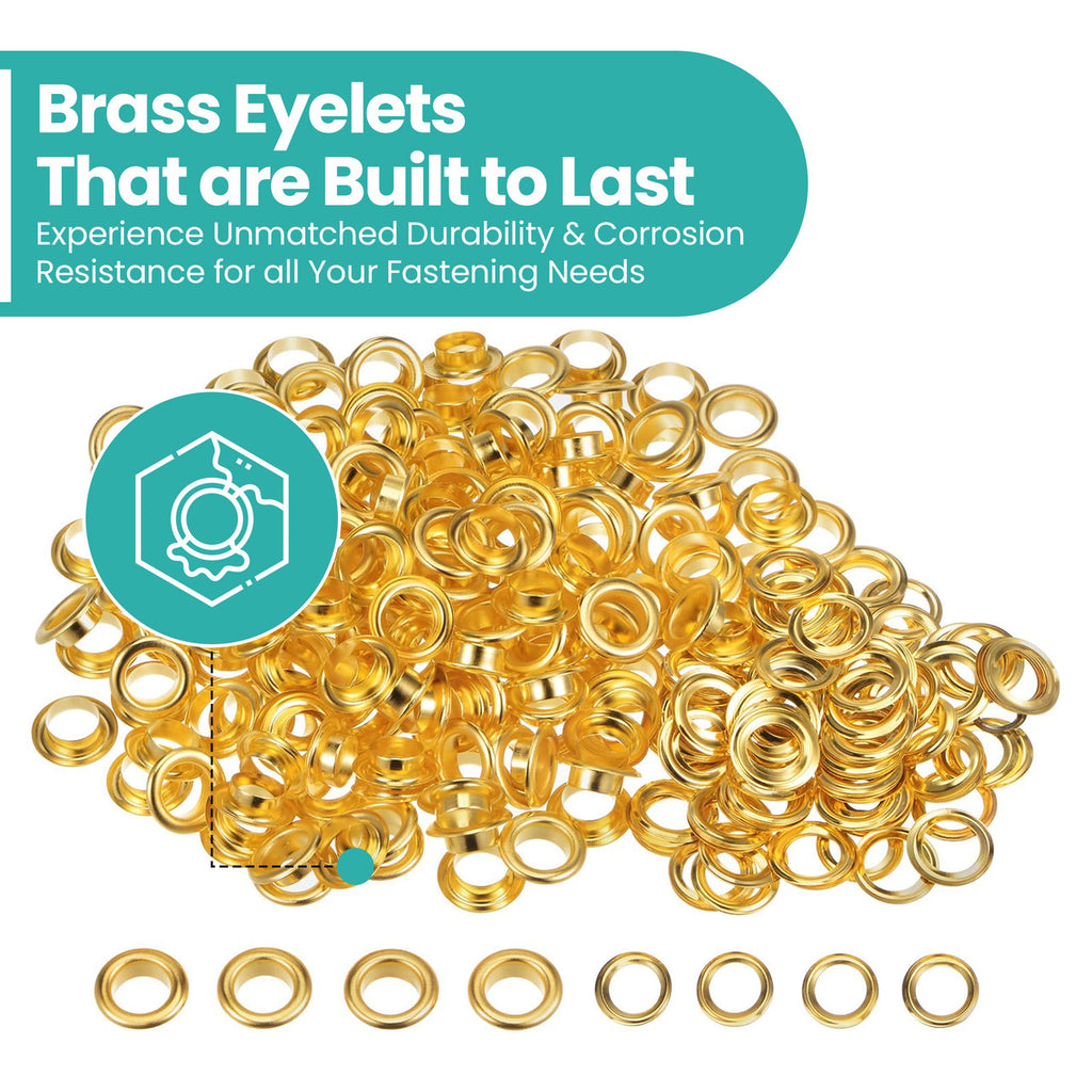 Brass Eyelets with Washers (pack of 50)