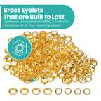 Brass Eyelets with Washers (pack of 50)