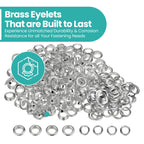 Brass Eyelets with Washers (pack of 50)