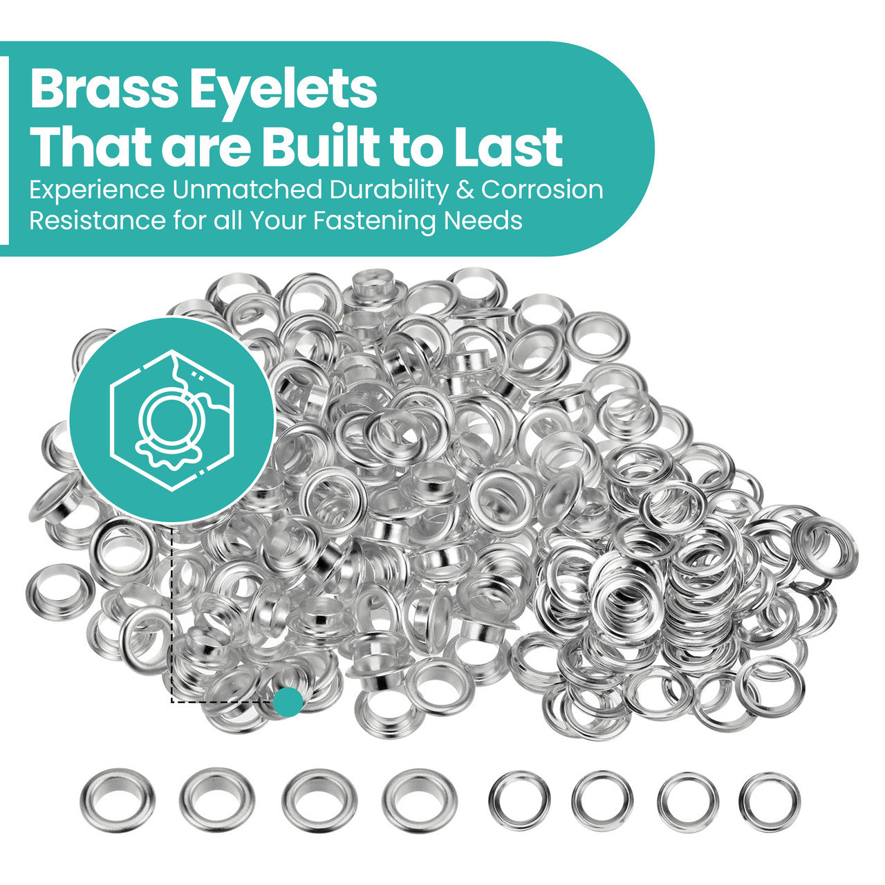 Brass Eyelets with Washers (pack of 50)