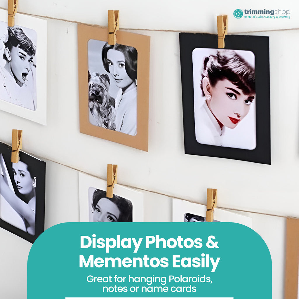 Mini Craft Wooden Pegs - (Pack of 50)