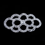 Sew-On Diamante Motif - 115mm x 58mm - Silver