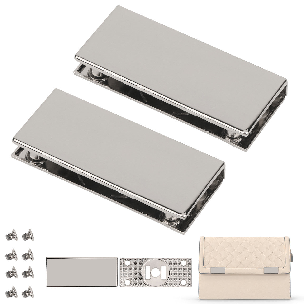 Rectangular Magnetic Edge Clasp Plates (Set of 2)