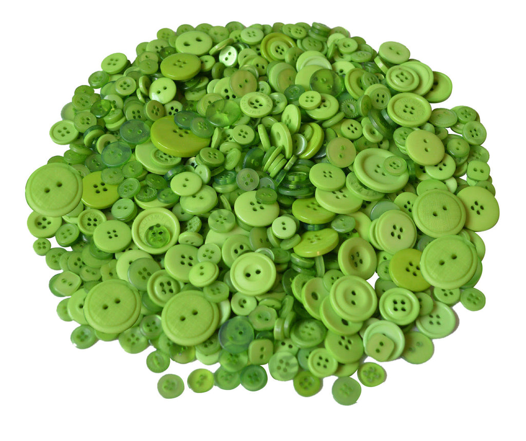 Lime Color Button Lime Green Buttons in Mixed Sizes - 100g Bag – Trimming Shop