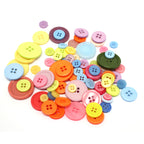 Mixed Colours Buttons in Mixed Sizes - 100g Bag