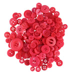 Rose Pink Buttons in Mixed Sizes - 100g Bag