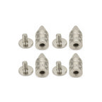 Screw On Cone Shaped Studs, Silver - (Pack of 10)