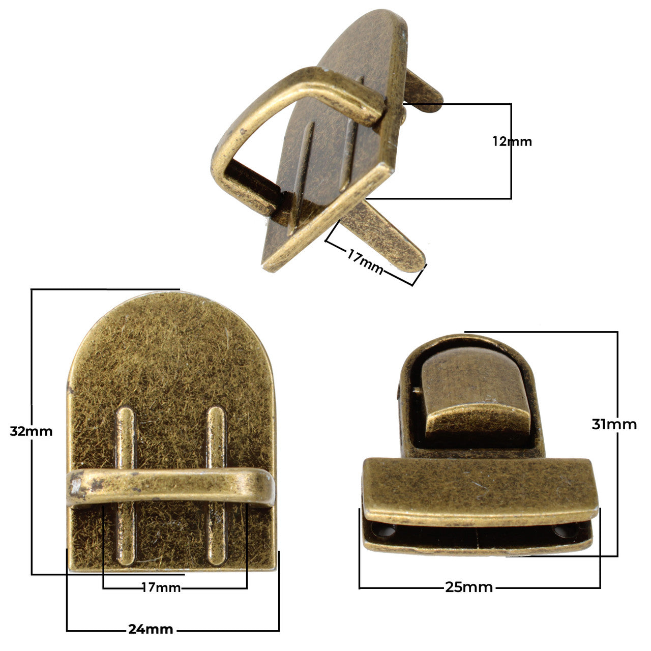 31mm x 25mm Tuck Lock Clasp
