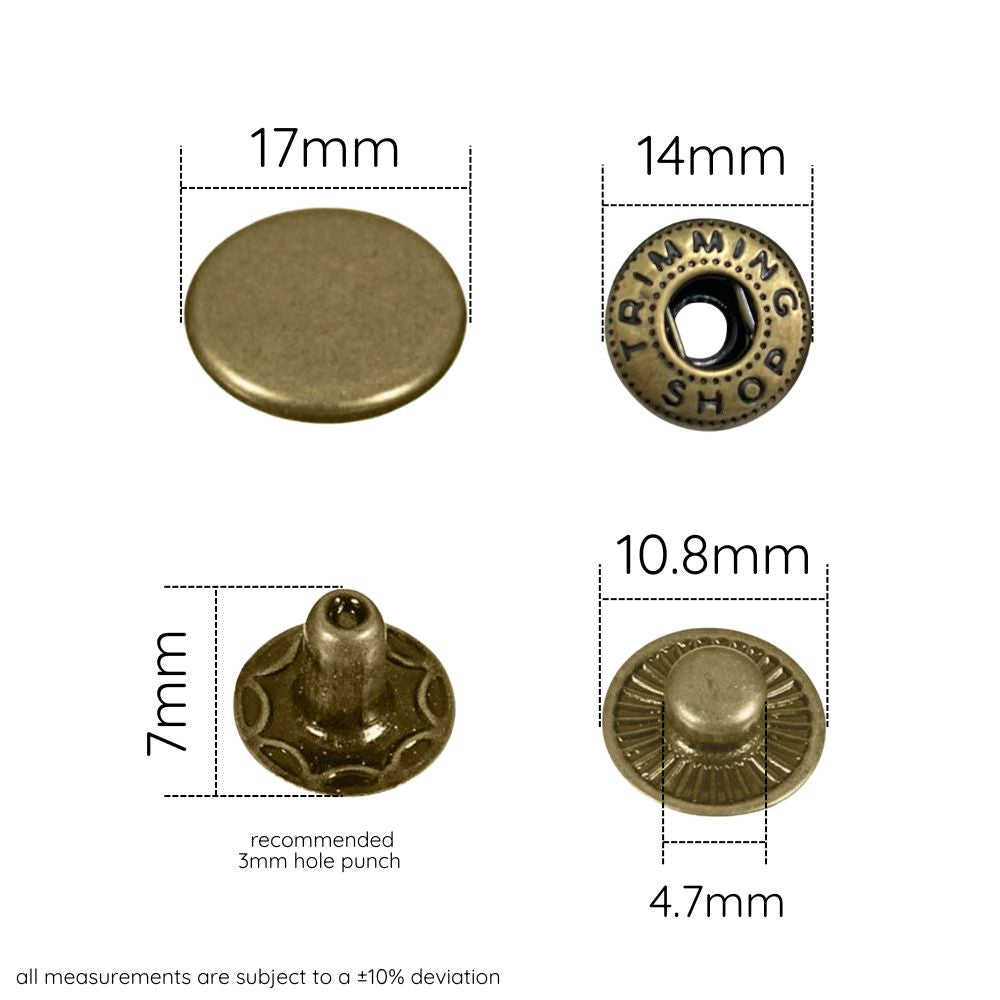 Trimming Shop S Spring Press Studs (pack of 10 sets)