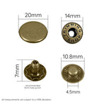 Trimming Shop S Spring Press Studs (pack of 10 sets)