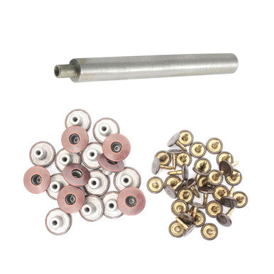 14mm Jeans Buttons Pin Back Tack (Pack of 10) with Fixing Hand Tool