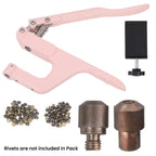 Double Cap Rivet Fixing Die Set with Pink ZYT Table Top Plier