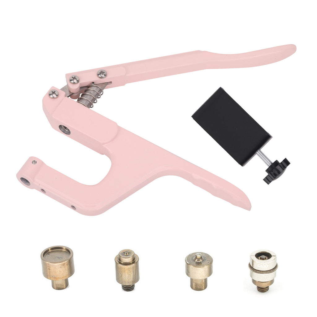 Press Studs Fixing Die Set with Pink ZYT Table Top Plier