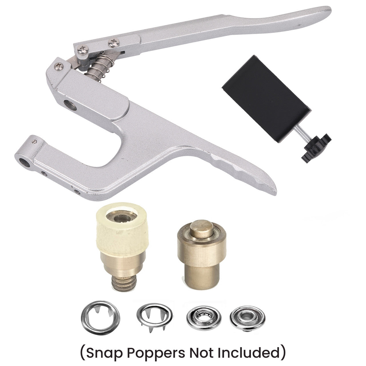 Snap Poppers Dies Set with Silver ZYT Table Top Plier