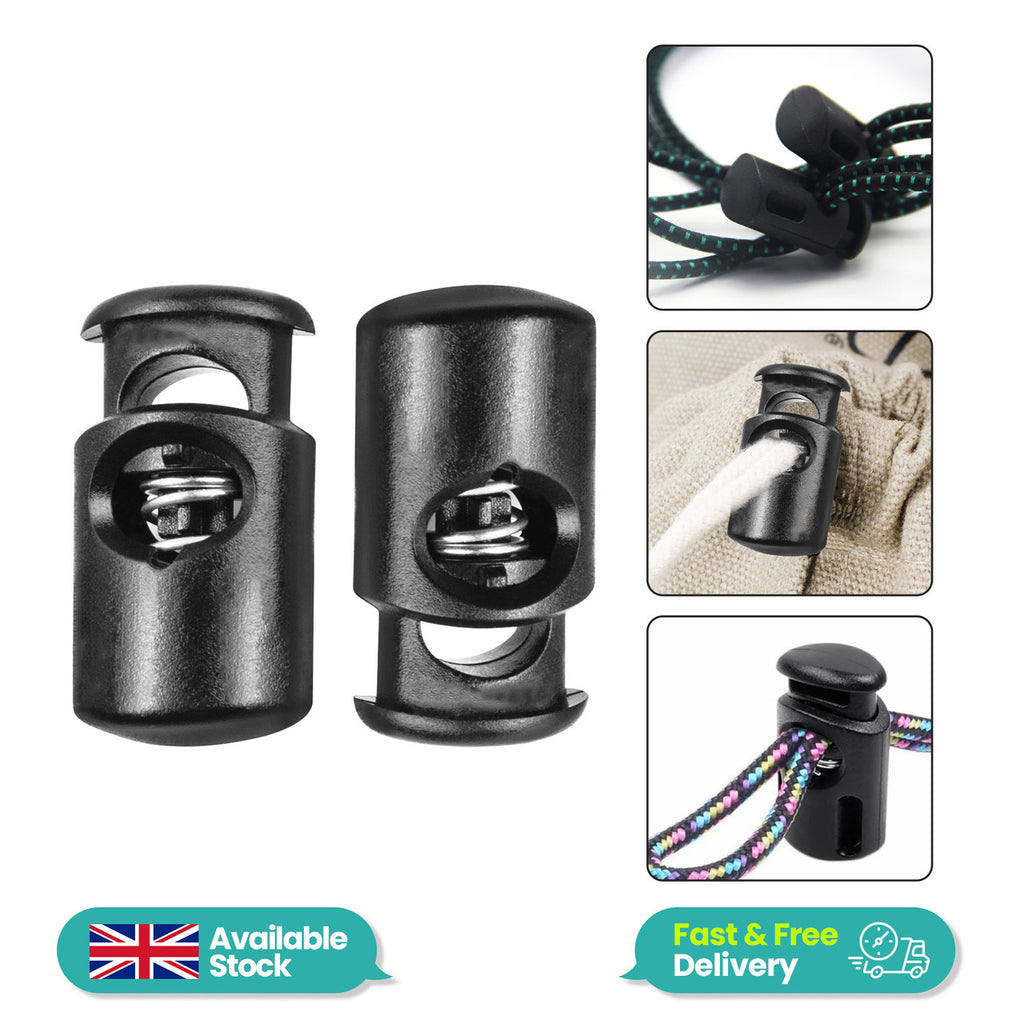 Plastic Cord Lock Spring Loaded Toggle Stopper