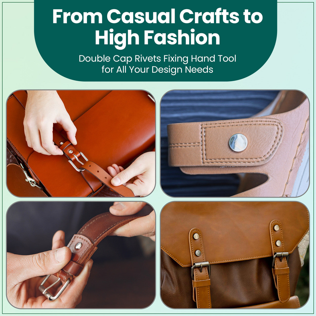 Double Cap Rivets Fixing Hand Tool