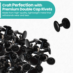 10mm Double Cap Tubular Rivets - Pack of 100