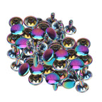 Rainbow Double Cap Brass Rivets (Pack of 10)